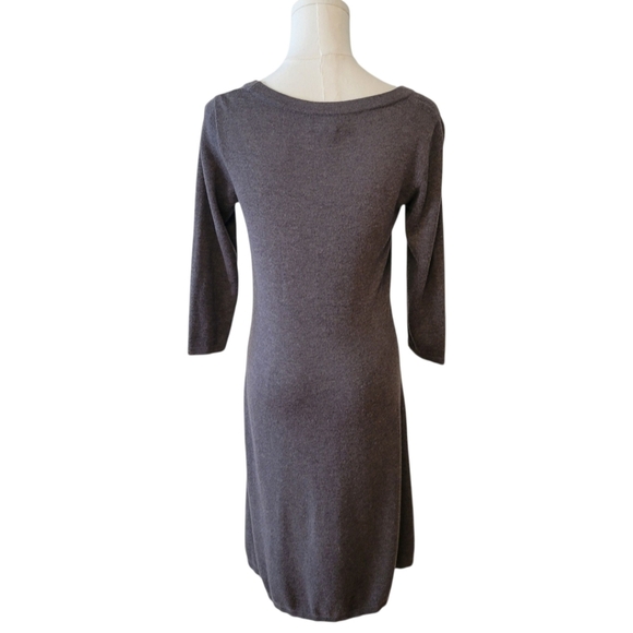 Cynthia Rowley Gray Sweater Knit Fit & Flare Dress Size Medium - Picture 4 of 5